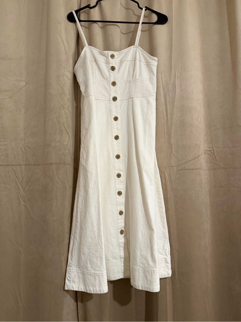 wild fable White Button-Front Midi Dress